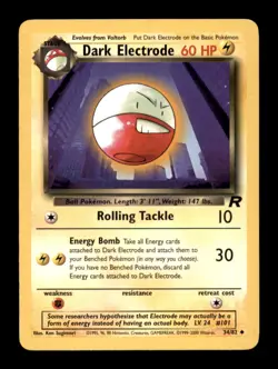 DARK ELECTRODE 34/82 UC TEAM ROCKET POKEMON UNLIMITED LP - Image 1