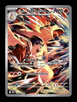 ETHAN'S TYPHLOSION 190/182 ILLUSTRATION RARE DESTINED RIVALS POKEMON HOLO NM/M - Image 1