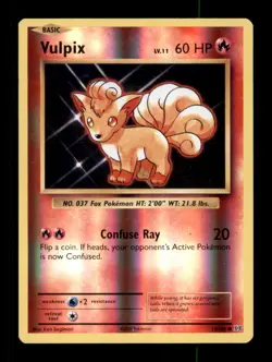 VULPIX 14/108 C EVOLUTIONS POKEMON REVERSE HOLO LP - Image 1