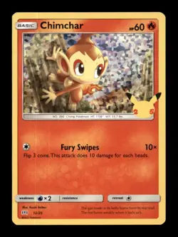 Chimchar 012/025 P McDonald's 25th Anniversary Promos Pokemon Holo - Image 1