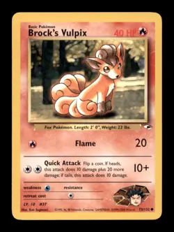 BROCK'S VULPIX NM/M 73/132 C GYM HEROES POKEMON UNLIMITED - Image 1