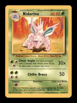 NIDORINO 37/102 UC BASE SET UNLIMITED POKEMON NM/M - Image 1