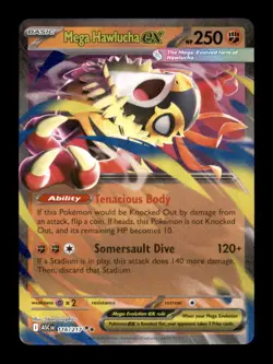 MEGA HAWLUCHA EX 116/217 DOUBLE RARE ME: ASCENDED HEROES POKEMON NM/M - Image 1