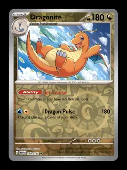 DRAGONITE 149/165 R 151 POKEMON REVERSE HOLO NM/M - Image 1