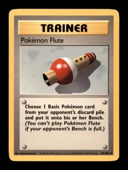 POKEMON FLUTE 86/102 UC BASE SET UNLIMITED POKEMON LP - Image 1