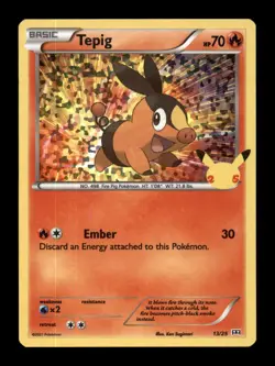 Tepig 013/025 P McDonald's 25th Anniversary Promos Pokemon Holo - Image 1