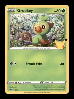 Grookey 008/025 P McDonald's 25th Anniversary Promos Pokemon Holo - Image 1