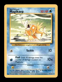 MAGIKARP 35/102 UC BASE SET UNLIMITED POKEMON LP - Image 1