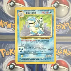 Pokemon Blastoise Base Set Rare Holo 100 HP 2/102 1999 Wizards of the Coast Card - Image 1