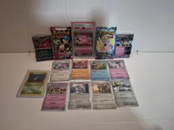 Pokemon card lot One card graded PSA 10 And 2 Sealed Packs. 12 Cards Total. - Image 1