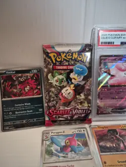 Pokemon card lot One card graded PSA 10 And 2 Sealed Packs. 12 Cards Total. - Image 3