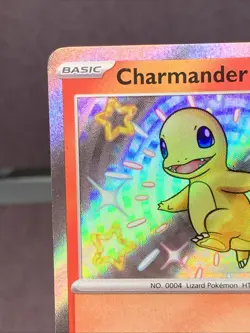 Pokemon TCG Charmander 109/091 SV: Paldean Fates Baby Shiny Holo Rare NM - Image 2