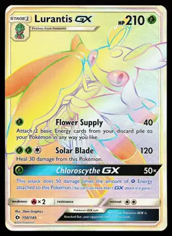 Lurantis GX 150/149 Secret Rare Sun & Moon Base Set Pokemon Card - Image 1
