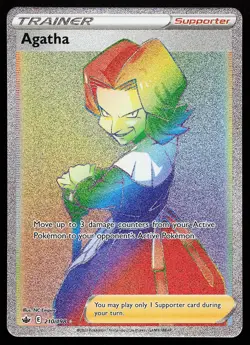 Agatha 210/198 Rainbow Rare Chilling Reign Pokemon Card - Image 1