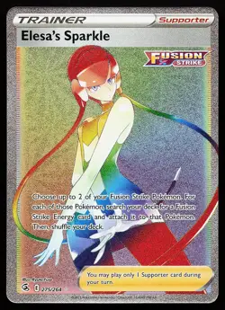 Elesa's Sparkle 275/264 Rainbow Rare Fusion Strike Pokemon Card - Image 1