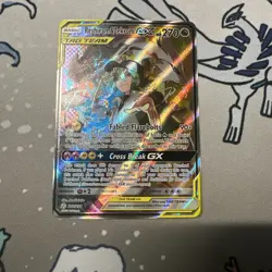 Reshiram & Zekrom GX 222/236 Cosmic Eclipse Alternate Art Holo Pokemon Card mint - Image 1