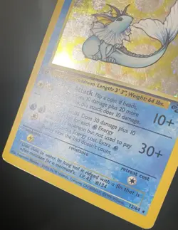 Vaporeon 12/64 Jungle Holo 1st Edition (See Photos) Pokemon Card - Image 5