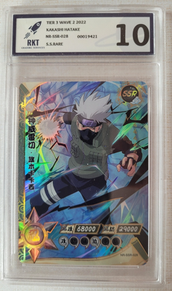 NARUTO GRADED CARD - KAKASHI HATAKE- NR-SSR-028 - S.S.RARE - RKT GRADED - Image 1