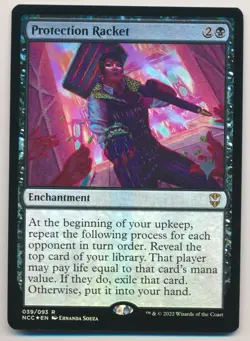 PROTECTION RACKET MTG Streets of New Capenna Commander FOIL PROMO - Image 1