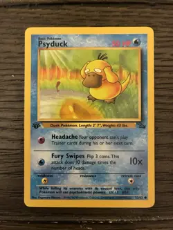 Psyduck 53/62 1st Edition Fossil 1999 English 50 HP - Image 4