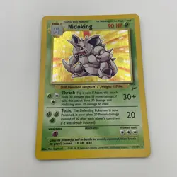 Nidoking Holo 11/130 Base Set 2 Pokemon Card TCG LP Condition - Image 1