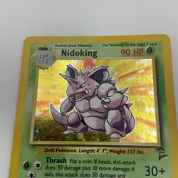 Nidoking Holo 11/130 Base Set 2 Pokemon Card TCG LP Condition - Image 3