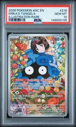 2026 POKEMON ASC EN-ASCENDED HEROES ILLUSTRATION RARE ERIKA'S TANGELA PSA 10 - Image 1