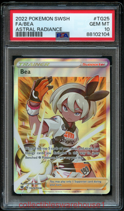 Pokemon Astral Radiance Bea Full Art #TG25 PSA 10 - Image 1