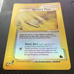 Pokemon Mystery Plate Alpha Skyridge Trainer Reverse Holo 133/144 - Image 1