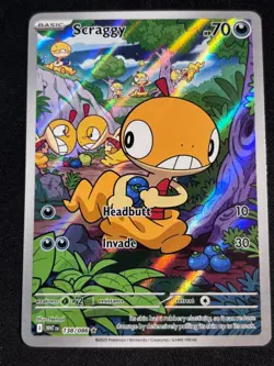 Pokemon tcg white flare Scraggy 138/086 illustration rare holo English - Image 1