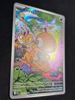 Pokemon tcg white flare Scraggy 138/086 illustration rare holo English - Image 2