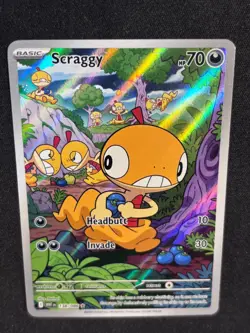 Pokemon tcg white flare Scraggy 138/086 illustration rare holo English - Image 5