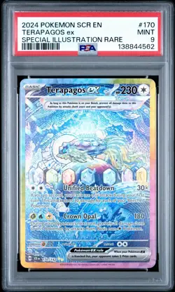 2024 POKEMON SCR EN-STELLAR CROWN SPECIAL ILLUSTRATION RARE TERAPAGOS EX PSA 9 - Image 1