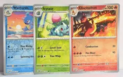 151 Starter Set Charmeleon Wartortle Ivysaur Reverse Holo Lot Pokemon TCG LP-NM - Image 1