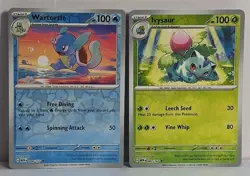 151 Starter Set Charmeleon Wartortle Ivysaur Reverse Holo Lot Pokemon TCG LP-NM - Image 2