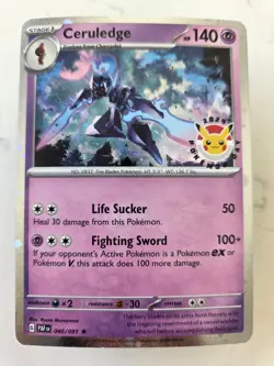 Pokemon TCG Ceruledge 040/091 Holo - SV PAF Sealed Stamp Promo - Image 1