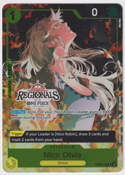 Nico Olivia OP09-106 Promo Regionals Tournament LP One Piece TCG English - Image 1