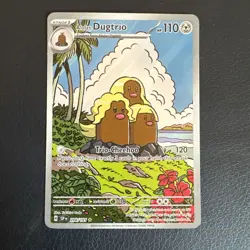 Pokemon TCG Alolan Dugtrio Holo Illustration Rare Card 208/191 Surging Sparks - Image 1