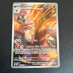 Pokemon TCG Blaziken Illustration Rare Card 192/182 Destined Rivals Series - Image 1