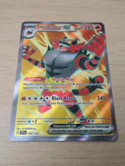 Pokemon Incineroar ex 187/162 Temporal Forces TCG Card - Image 1