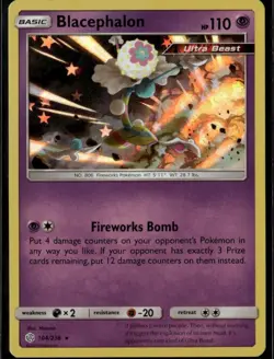 Blacephalon Holo Rare SM Cosmic Eclipse 104/236 Psychic Holo Pokemon Card - Image 1