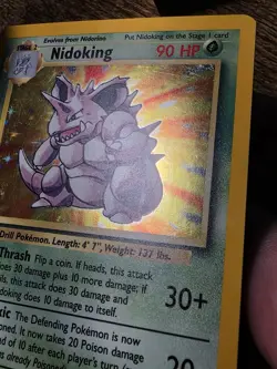 1x Lp Nidoking Holo Rare Pokemon Card - 11/102 Base Set 1999 WOTC Vintage - Image 3