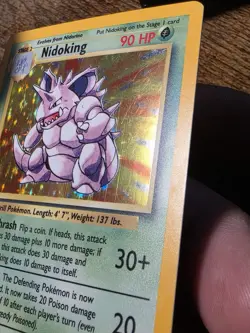 1x Lp Nidoking Holo Rare Pokemon Card - 11/102 Base Set 1999 WOTC Vintage - Image 4