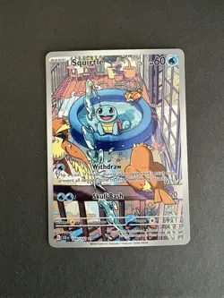 Squirtle 148/142 Stellar Crown Illustration Rare Pokemon TCG Card NM/M - Image 1