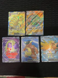 5 Card Full Art EX Lot From 151 Ninetales, Golem, Jynx, Kangaskhan, Zapdos - Image 1