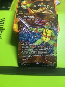 Leo's Katana Sword of Sinew & Steel Borderless Teenage Mutant Ninja Turtles Foil - Image 1