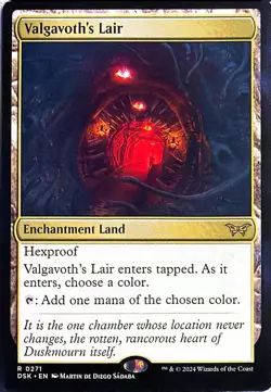 Valgavoth's Lair Duskmourn: House of Horror Rare Magic: The Gathering NM/M - Image 1