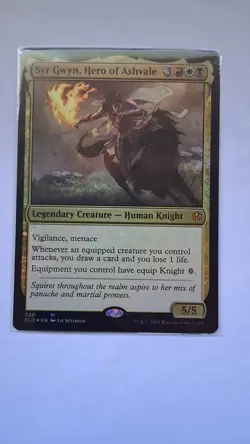 SYR GWYN, HERO OF ASHVALE - FOIL - ELD - NM - PACK FRESH - MTG - Image 1