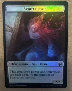 Foil* Zombie (008) Spirit Cleric (004) Token Innistrad: Crimson Vow - NM MTG - Image 2