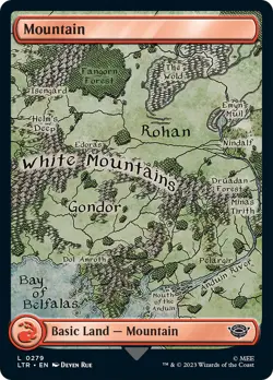 MTG Mountain (279) [The Lord of the Rings: Tales of Middle-Earth] Foil Near Mint - Image 1